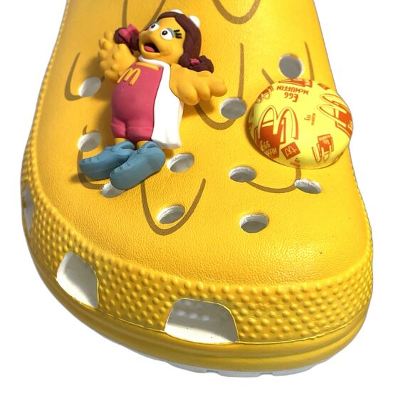 Crocs Mcdonald's Shoes Birdie Clogs Yellow M-6/W-8 collectors edition rare NEW - Picture 5 of 16